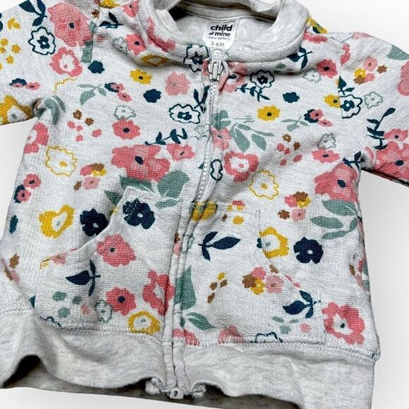 Child of Mine Carters Baby Girl Ivory Jacket Size 3-6 Months Floral Print Boho - Picture 4 of 7
